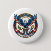 USA 250 Eagle Ronde Button 5,7 Cm (Voorkant)