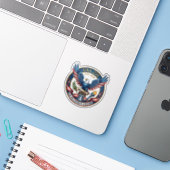 USA 250 Eagle Sticker (Laptop met iPhone)