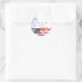 USA 250 Independence Watercolor Vlag Sticker (Tas)