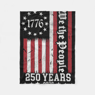 Usa 250 Jaar 1776-2026 We The People Vintage Amer Fleece Deken