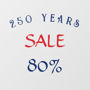 USA 250 jaar sale Raamsticker