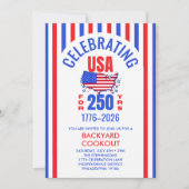 USA 250 jaar viering BBQ picknick 4 juli Kaart (Voorkant)