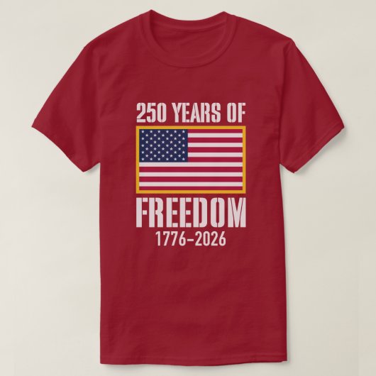 USA 250 Jaar Vrijheid T-shirt (Design voorkant)