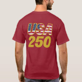 USA 250 Jaar Vrijheid T-shirt (Achterkant)