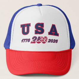 USA 250-jarig jubileumhoed Trucker Pet