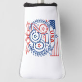 USA 250 Patriotic Anniversary Emblem Design Golfheadcover (Draai 90)