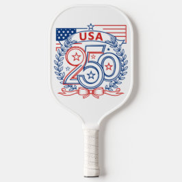 USA 250 Patriotic Anniversary Emblem Design Pickleball Paddle