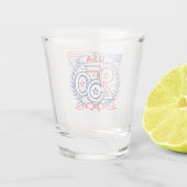 USA 250 Patriotic Anniversary Emblem Design Shot Glas (Achterkant)