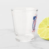USA 250 Patriotic Anniversary Emblem Design Shot Glas (Links)