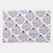 USA 250 Patriotic Anniversary Emblem Design Theedoek (Horizontaal)