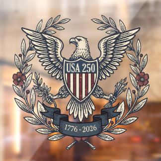 USA 250 Patriotic Eagle Heritage Motif ID1299 Raamsticker