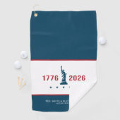 USA 250 Patriottisch 1776 2026 Vrijheid Aangepaste Golfhanddoek (Insitu)