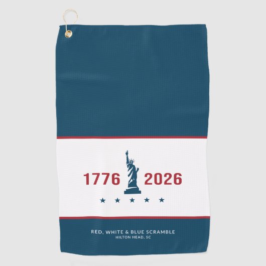 USA 250 Patriottisch 1776 2026 Vrijheid Aangepaste Golfhanddoek (Voorkant)