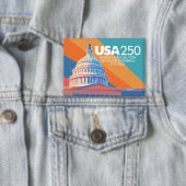 USA 250 Verjaardag Hoofdstad - Amerika Viering Button (Insitu)