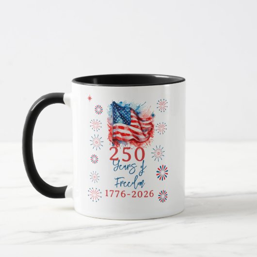 USA 250 Viering Patriottische Feest 4 juli Mok (Links)