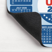 USA 250 with 2026 Calendar - Red White Blue Muismat (Hoek)