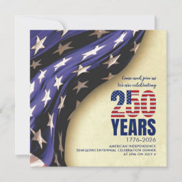 USA 250 Years American Independence Birthday Kaart