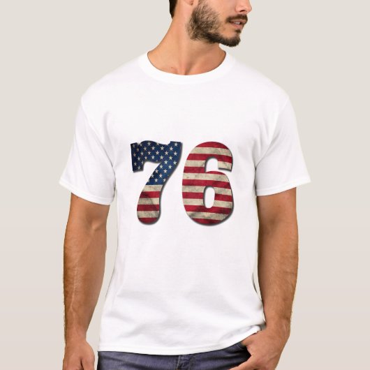 USA 250 Years Anniversary 76 Patriotic Design T-shirt (Voorkant)