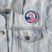 USA 250 Years Anniversary Flag Button (In situ)