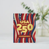 USA 250 Years Custom Patriotic  Briefkaart (Staand voorkant)
