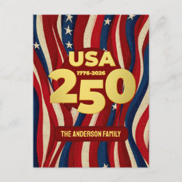 USA 250 Years Custom Patriotic  Briefkaart