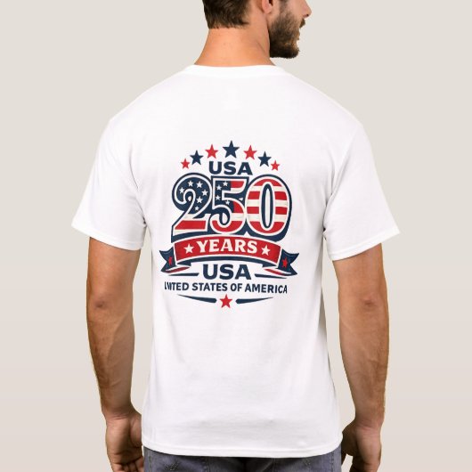 USA 250 Years-embleem T-shirt (Achterkant)