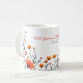 USA 250 Years Floral Mug  Koffiemok (Voorkant links)