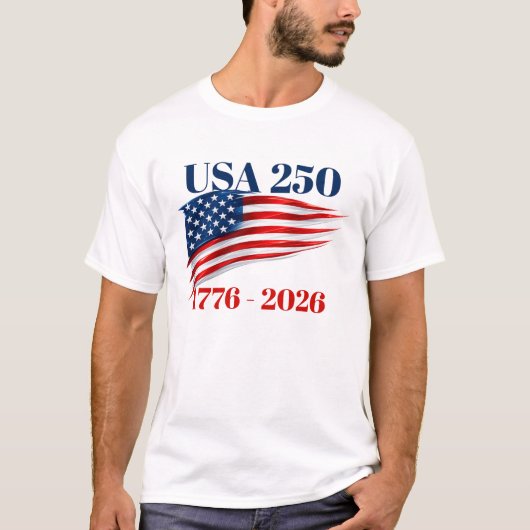 USA 250 Years of Independence 1776 2026 T-shirt (Voorkant)