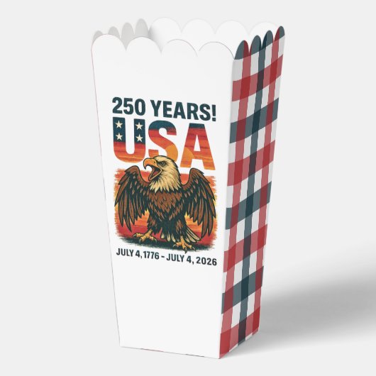USA 250 Years – Patriotic Bald Eagle July 4th 2026 Bedankdoosjes (Achterkant)