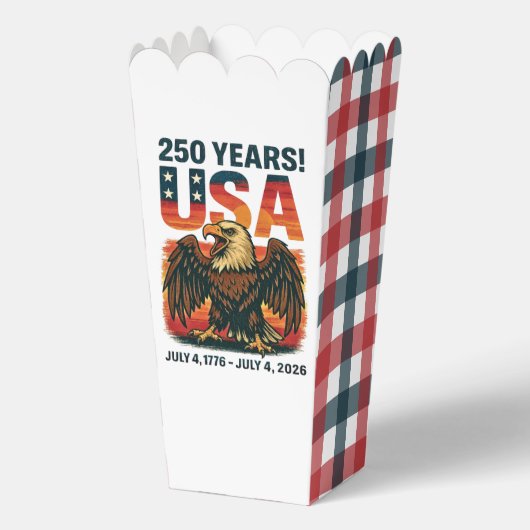 USA 250 Years – Patriotic Bald Eagle July 4th 2026 Bedankdoosjes (Voorkant)