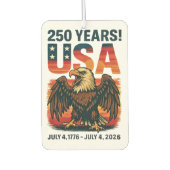 USA 250 Years – Patriotic Bald Eagle July 4th 2026 Luchtverfrisser (Voorkant)