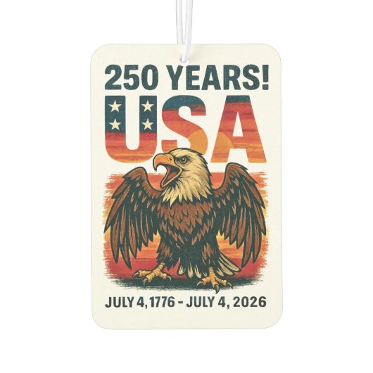 USA 250 Years – Patriotic Bald Eagle July 4th 2026 Luchtverfrisser (Achterkant)