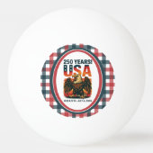 USA 250 Years – Patriotic Bald Eagle July 4th 2026 Pingpongbal (Achterkant)