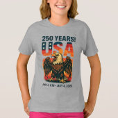 USA 250 Years – Patriotic Bald Eagle July 4th 2026 T-shirt (Voorkant)