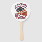 USA 250 Years Patriotic Fan Design – 1776-2026  Handwaaier (Achterkant)