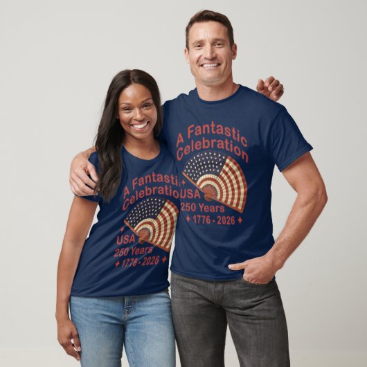 USA 250 Years Patriotic Fan Design – 1776-2026  T-shirt (Unisex)