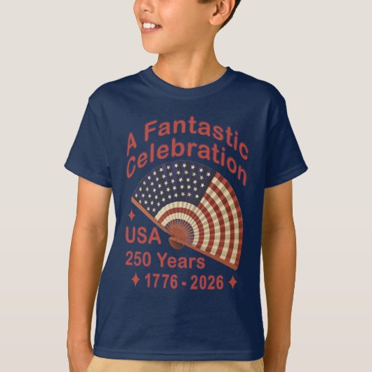 USA 250 Years Patriotic Fan Design – 1776-2026  T-shirt (Voorkant)