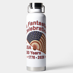 USA 250 Years Patriotic Fan Design – 1776-2026 Waterfles