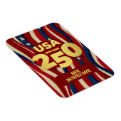 USA 250 Years Patriotic Red White Blue with Gold Magneet (Rechterzijde)