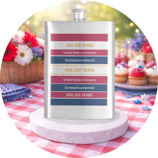USA 250 Years Semiquincentennial Patriotic Stripes Flacon