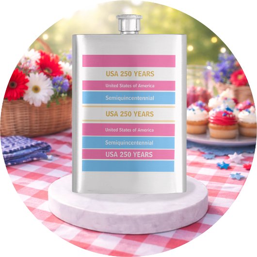 USA 250 Years Semiquincentennial Patriotic Stripes Flacon