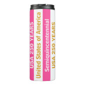 USA 250 Years Semiquincentennial Patriotic Stripes Thermosbeker (Achterkant)