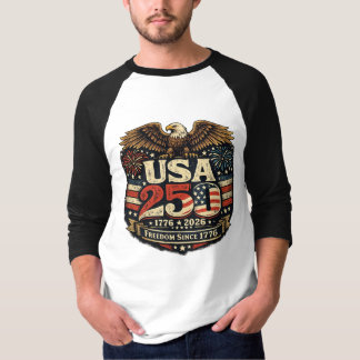 USA 250e verjaardag 1776-2026 Heren Patriottisch T-shirt
