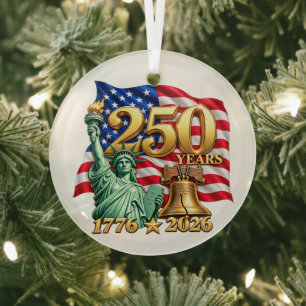 USA 250e verjaardag 1776-2026 Patriotisch ornament