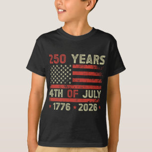 Usa 250e verjaardag 4 juli Onafhankelijkheid Ame T-shirt