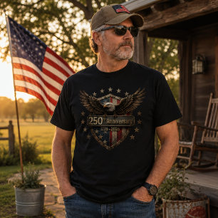 USA 250e verjaardag Adelaar Schild Erfgoed T-shirt