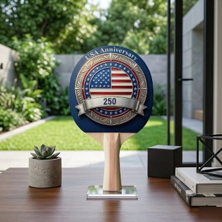 USA 250e verjaardag Erfgoed Amerikaans Patriottisc Tafeltennisbatje