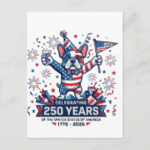 USA 250e verjaardag Frenchie-viering Briefkaart (Voorkant)