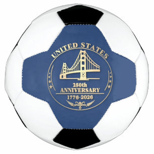 USA 250e verjaardag Golden Gate goud ontwerp Voetbal