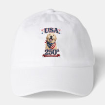 USA 250e verjaardag Gouden Retriever Hoed